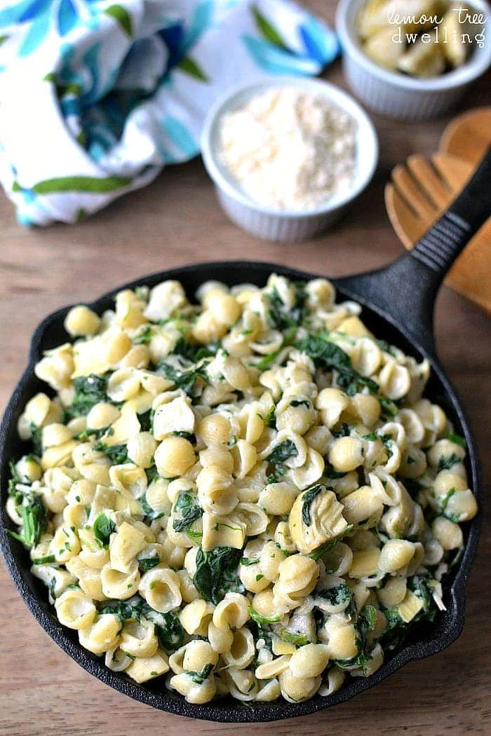 30 Quick and Easy Dinners - 23 Three Cheese Spinach Artichoke Mac and Cheese
