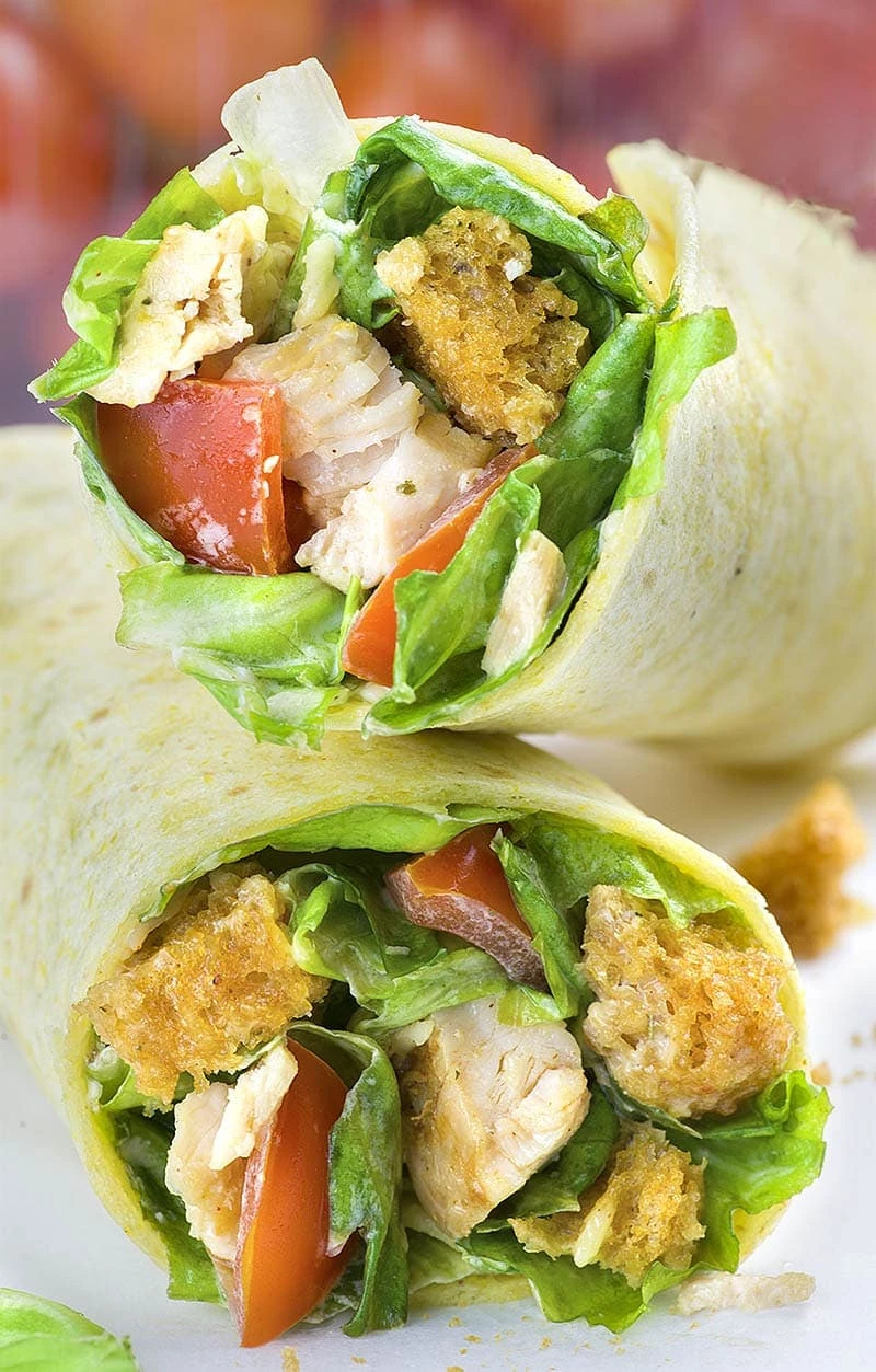 30 Quick and Easy Dinners - 28 Chicken Caesar Salad Wraps