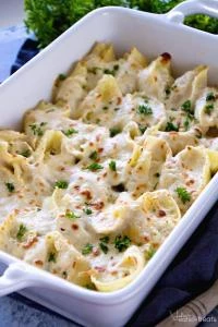 30 Quick and Easy Dinners - 8 Chicken Alfredo Stuffed Shells