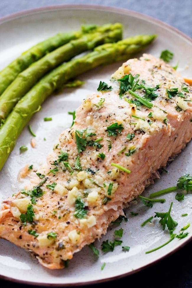30 Quick and Easy Dinners - 9 Baked Parmesan Garlic Herb Salmon