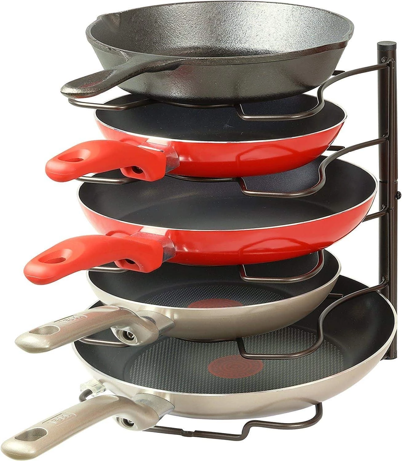 How to Organize your Pots and Pans - Make your cabinet space more efficient with these tips - In cabinet pot rack