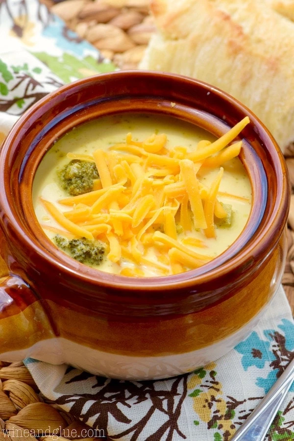 20 Slow Cooker Recipes - Slow Cooker Broccoli Cheddar Soup