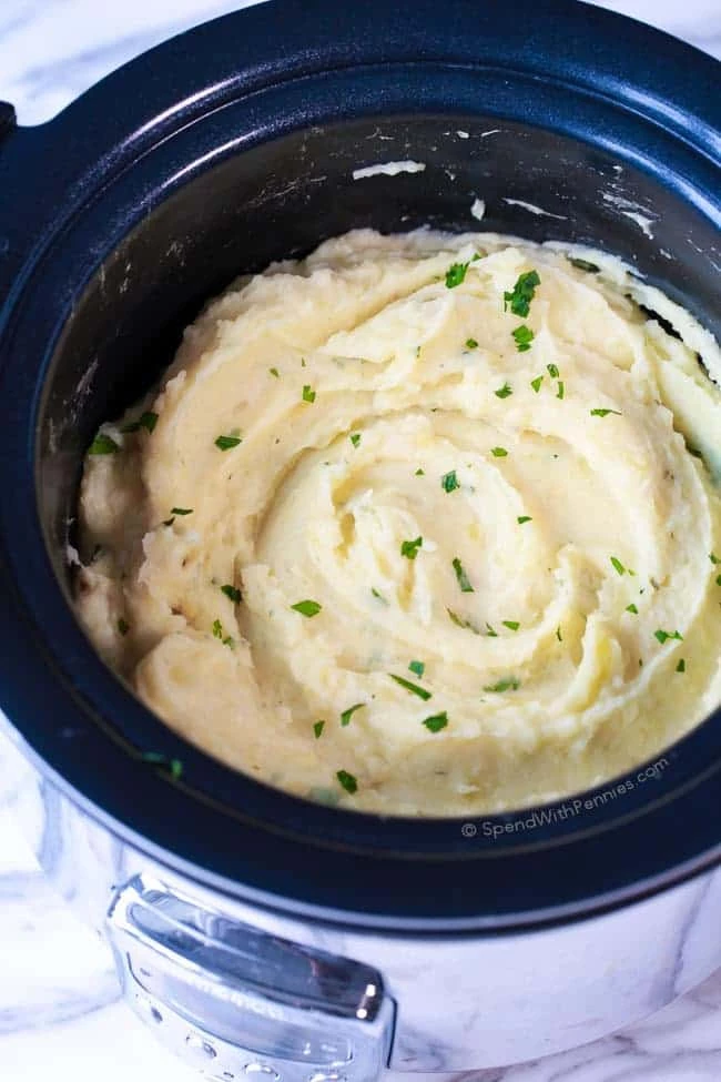 20 Slow Cooker Recipes - Slow Cooker Mashed Potatoes