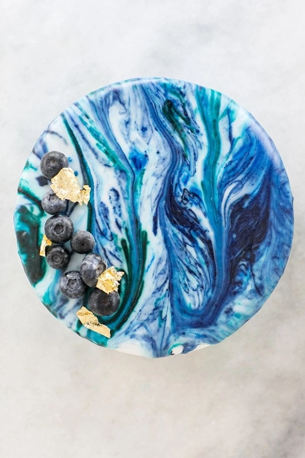 13 Beautifully Decorated Cakes - Cake Decorating - Marble Frosting Cake