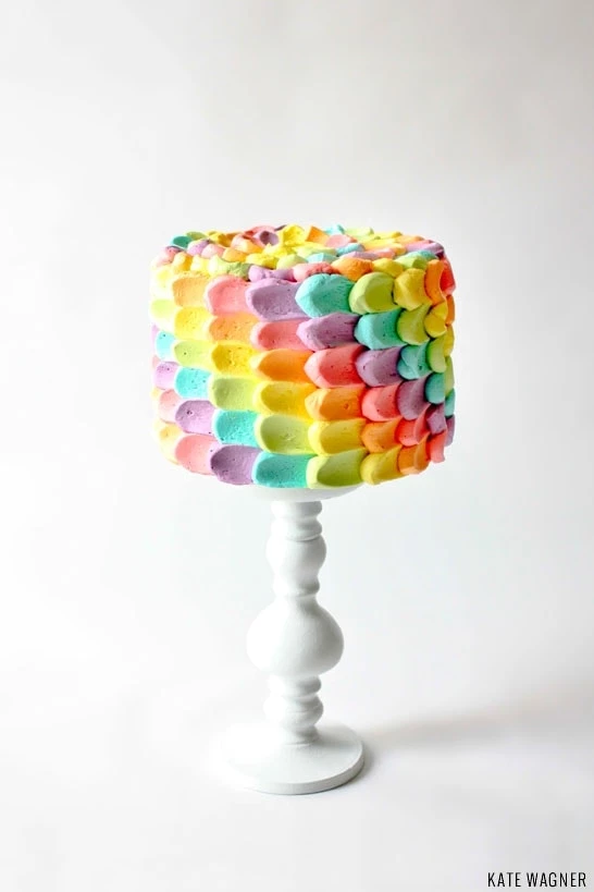13 Beautifully Decorated Cakes - Cake Decorating - Rainbow Petal Cake