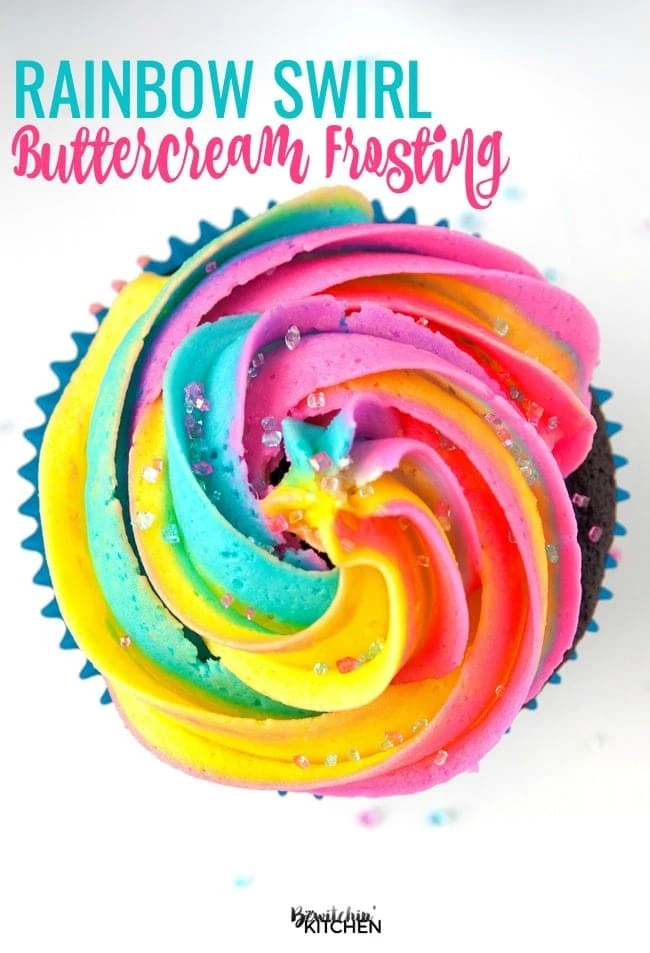 13 Beautifully Decorated Cakes - Cake Decorating - Rainbow Swirl Buttercream Frosting