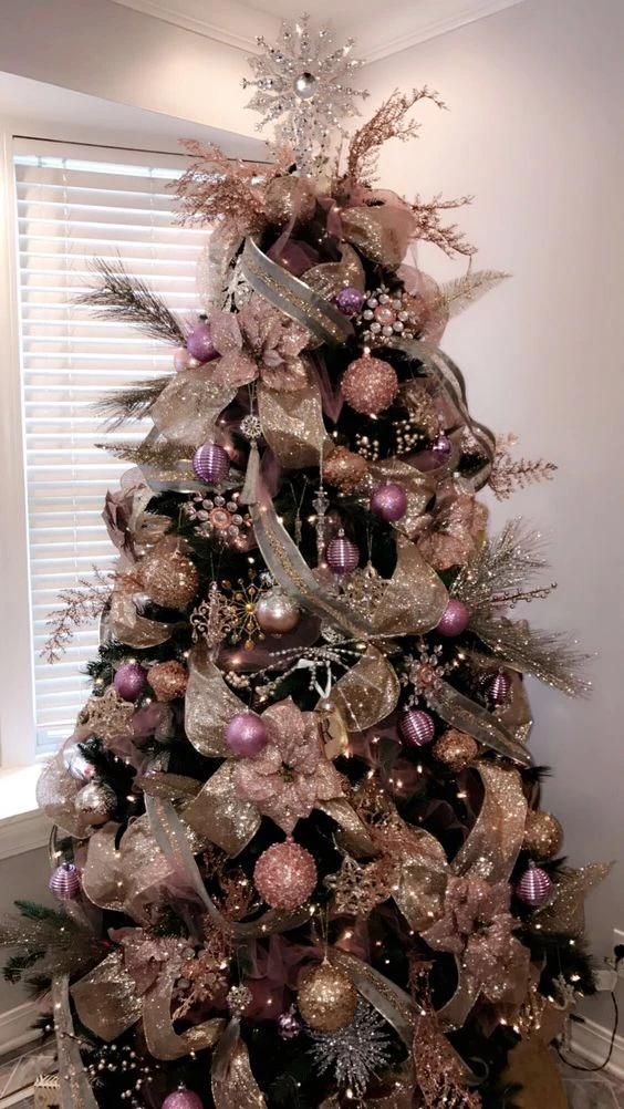 Beautiful Christmas Tree Ideas - Rose Gold Christmas Tree