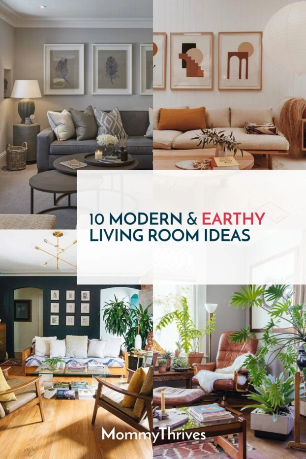 10 Modern And Earthy Living Room Decor Ideas - MommyThrives