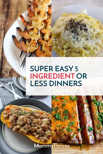 5 Ingredient Meals For Easy Dinners - MommyThrives